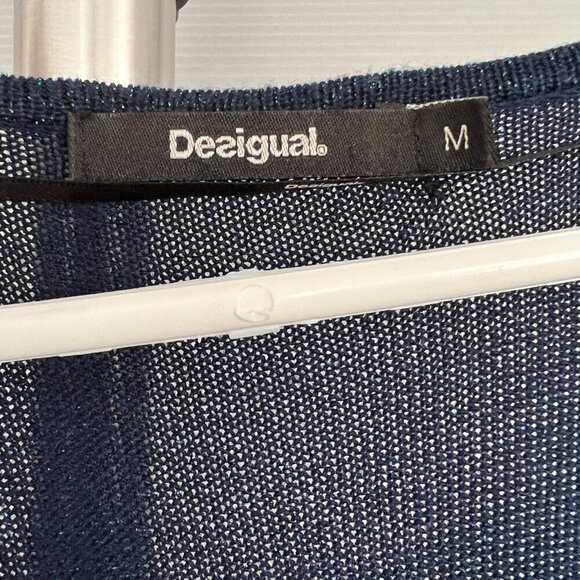 Desigual Helen Mandala Sequin Print 3/4 Sleeve Knit Mini Scoop Neck Dress Sz M - Picture 12 of 13